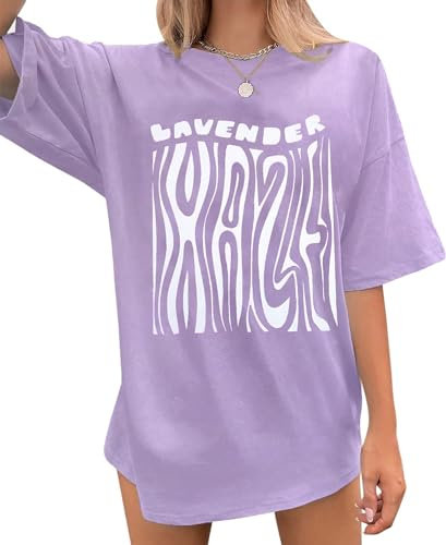 A Lot Going On at The Moment T-Shirt Oversized Country Music Concert für Frauen Loose Nashville Musikliebhaber Shirts, Lila C1, Mittel