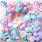 Luftballon Girlande Meerjungfrau, Rosa Blau Ballongirlande Set, Geburtstagsdeko Mädchen, Kindergeburtstag Deko Meerjungfrau Luftballons Girlande für Baby Shower Hochzeitdeko Party Dekoration