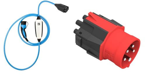 NRGkick Pure 32A, 7,5m, WLAN und Bluetooth, Flexible Wallbox 22kW & Steckeraufsatz 16A 5-polig, Laden bis 11kW, Wallbox