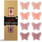 Scented Tea light Candles-24 Bulk Packs Wax Smokeless Dripless Tealights Candles Rose Handmade Butterfly Shape Clear Cup Candles Light 6.5 Hours Burn Time for Party Women's Gifts Wedding Decor Holiday