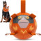 HETOO Dog Football with Straps, Interactive Toys for Tug of War, Puppy Birthday Gifts, Dog Tug Toy, Durable Dog Balls for Medium & Large Dog - Chimpanzees（8 Inch）