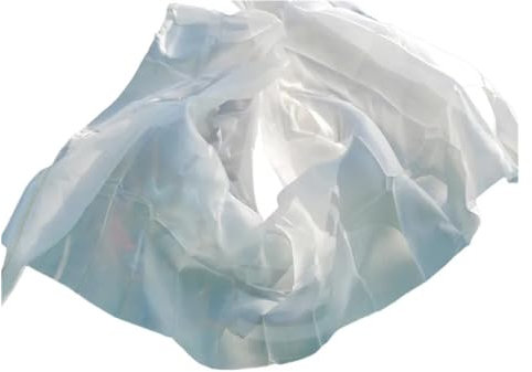 AMEEDA Seide Bauchtanz Schleier Tanzschleier Frauen Seide Bauchtanzschleier Weiß(White,M-200cm-90cm)