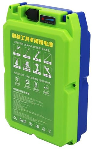 WILLQ Lithium-Akku für Gartengeräte 24V 36V 48V Li-Ionen-Akkupack 12Ah 16Ah 20Ah 30Ah Ersatzakku für elektrischen Rasenmäher mit Teepflücker, mit Ladegerät und Tasche,36v12ah