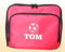 PROSTYLE SPORTS Personalised Lunch Bag Childrens School Insulated Snack Box for Kids Boys and Girls (Red (Football))