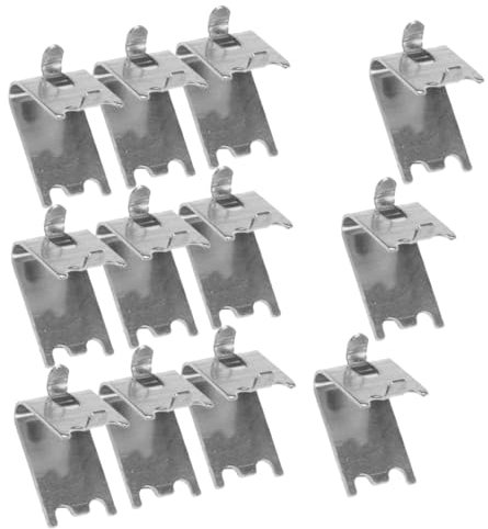 KITANDOVE 12pcs Heavy Duty Stainless Steel Freezer Shelf Clips Refrigerator Cooler Shelf Supports for Easy Installation and Use