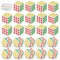 ROXENDA Mini Cubo Magico 24 pezzi, Stickerless 3x3 Speed Cube, mini cubi set di bomboniere cubo per Bambini Cubo di Velocità e Premi in Classe per Studenti