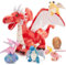 MorisMos 55cm Drache Kuscheltier XXL mit Baby im Bauch, Rot Groß Plüschdrache Stofftier,Plüschtier Dragor Dragon Teddys Geburtstag Weihnachten Geschenk für Jungen