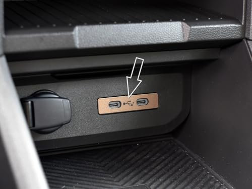 Steel Cover for 2024+ Dacia.Duster III 3 (P1310) / BIGSTER (R1310) | USB Slot Decoration - COPPER-BROWN Style | 1 Piece Essential Expression Journey Extreme DUSTER Tuning Accessories