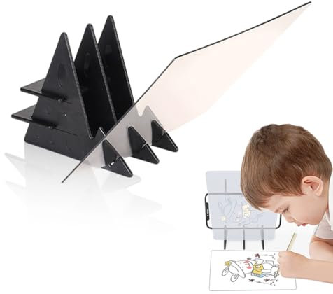 WUSJCOF Tavoletta da Disegno Ottica per Smartphone e Tablet, Tavoletta di Riflessione Ottica Portatile, Strumento di Schizzo per Bambini, Studenti e Artisti (13,5x20cm)