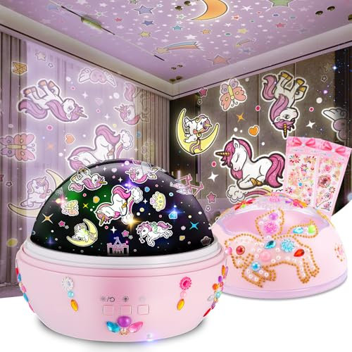 EUCOCO Unicorn Gifts for Girls Night Light Kids Baby Projector, Unicorn Toys for 2 3 4 5 6 Year Olds Girls Gifts Toy Girl Birthday Presents Sensory Lights for Babies Projector Light for Kids Toys