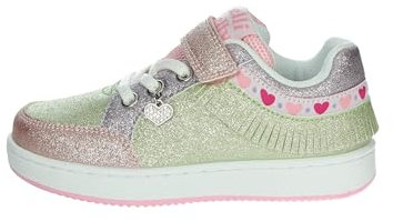 Lelli Kelly Zuckerpan Schuh Fuchsia/Grün mit Glitzer Modell Sneaker Franse Mix LKAA8049, Fuchsia Grün, 30 EU