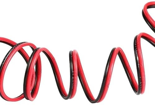 12V Red Black Hookup Wire 2 Pin Automotive Flat Cable LED Extension Wires For Doorbell LED Ribbon Lamp Tape Lighting Speakers(3M,26 AWG)