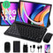 Dghrti 2025 Newest Tablet 10 Inch Android 13 Tablets 12GB RAM + 128GB ROM (1TB TF) Octa-Cores 2.0Ghz, 8000mAh, WiFi 5G+2.4G, BT 5.0, GPS, 8MP+5MP, Metal Body with Case, Keyboard and Mouse, Gray