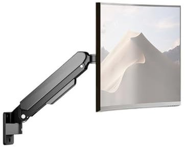 ZYDLMBJL Monitor Stand, Single Monitor Wall Mount for Max 32 Inch, 4.4-19.8lbs Screens, Fully Adjustable Gas Spring Monitor Arm Wall Mounted Monitor Holder with VESA 75/100mm
