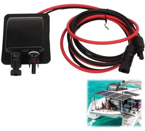 Passe-toit solaire, panneau solaire en ABS, étanche, double passe-câbles, rallonge solaire, pour camping-car, photovoltaïque, camping-car, camping-car