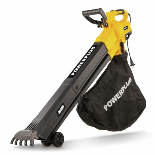 Powerplus Soplador de Hojas Eléctrico POWXG4039 - Soplador Aspirador de Hojas Electrico de 3300 W - Herramientas de Jardin