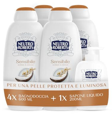 Neutro Roberts, Sensibile Avena e Cocco 600 X 4 + Sapone Idratante