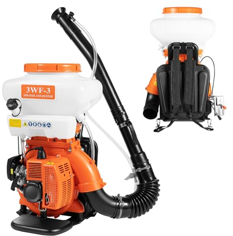 LKHDONG Benzin Sprühgerät 14L Rückensprühgerät Benzin Motorspritze Gartenspritze mit 2-Takt Motor, Garten Drucksprüher Rückensprüher 12m Sprühbereich