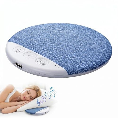 Pillow Speaker Bluetooth, Under Pillow Speaker Bluetooth, Sleep Speaker Under Pillow, Bone Conduction Under Pillow Speaker with White Noise & Timer, Ultra-Thin Portable Sleep Headphones for Side Sleep
