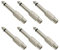 VCE Lot de 6 Fiche Mono Mâle 6,35 mm vers Adaptateur Audio Femelle RCA