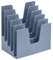Acrimet 5 Section Incline File Sorter Organizer, Mail, Folder, Letter Desk Organizer, Rack for Office Organization Desktop (Plastic) (Solid Blue Color)