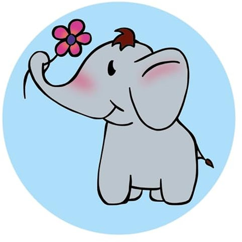 TimeTEX Belobigungs-AufkleberElefant, 560 Stk, 19 mm ø