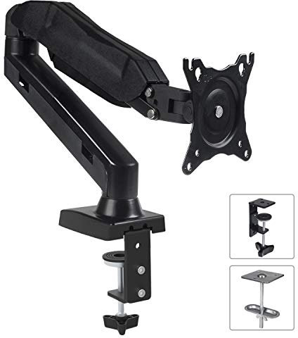 Maclean MC-860 1-Fach Monitorhalterung Tischhalterung für 1 Monitor Monitorarm Monitorhalterung 13-27 bis 8kg VESA 75x75 100x100
