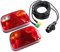 ETUKER Rückleuchten Kit für Anhänger - 12V Universal Wasserdicht, Mit 13 Polig Stecker, 2 Stück 5,5m Lang 5 Polig Kabel, Für Wohnwagen/RV/LKW