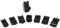 Varilight 2-Way V-Pro Push On/Off Rotary LED Dimmer 0-300W (1 Grid Space) (to fit MK, Schneider Ultimate, Schneider Lisse, Crabtree, Hager, Deta, BG & Varilight PowerGrid) Black