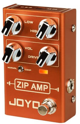 JOYO Overdrive Pedal R Series OD Pedal Rock Compression Tone with Gain COMP for Electric Guitar Effect (ZIP AMP R-04)
