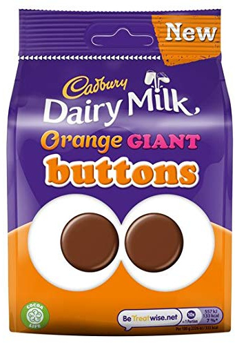 Lot de 10 boutons géants laitiers Orange 110 g