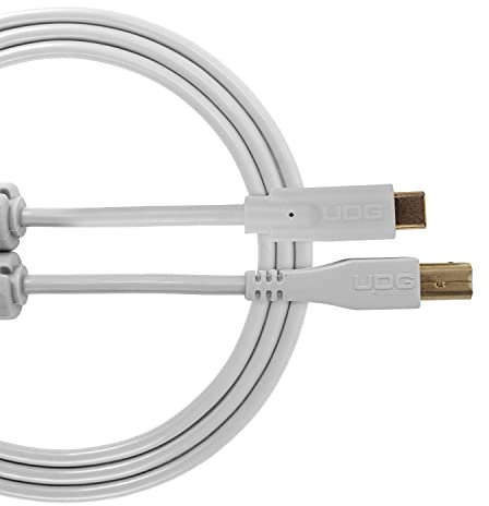UDG GEAR U96001WH Cavo USB 2.0 (C-B) - Cavo audio ad alta velocità ottimizzato USB 2.0 C a B, bianco. 1,5 metri
