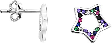 SOFIA MILANI - Damen Ohrringe 925 Silber - mit Zirkonia Steinen - Sternen Ohrstecker - 20974