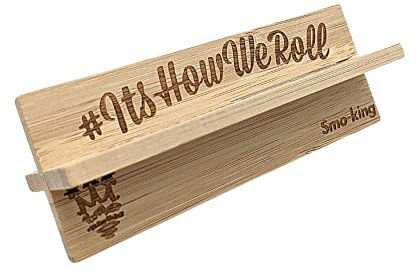Premium SMO King X Ultimate Tabler Wooden Rolling Paper Aid Wooden V Block Cradle - Interlocking King Size Rolling Paper X Stand Plank. Essential Rolling Tray Accessories