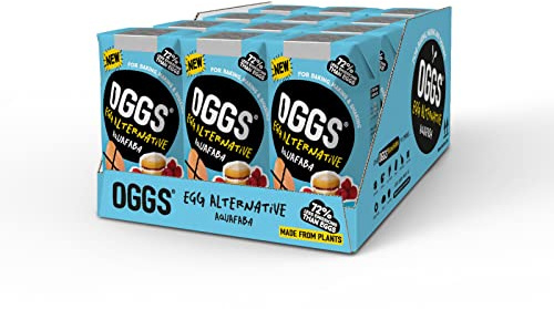 OGGS® Aquafaba - Vegan Egg Alternative for Cooking, Baking & Cocktails, Fat Free, Low Cal, 200ml (4 Eggs Worth), 12 x 200ml