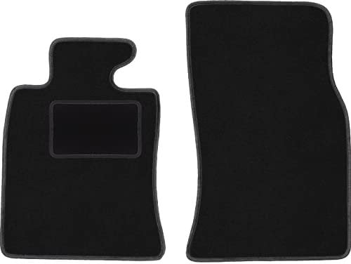 Wielganizator Automatte – Passend für Mini Cooper II R57 Cabrio 2006-2013 – Velours – Autozubehör - Auto Fußmatten – Fußmatte Auto – 2-teilig - schwarz