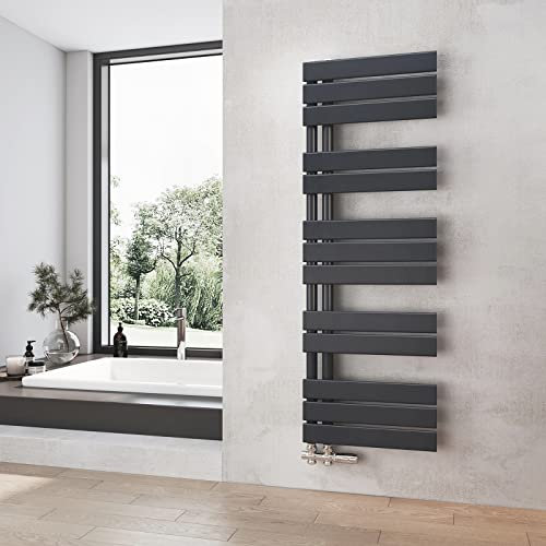 Heilmetz Badheizkörper Anthrazit Handtuchtrockner Heizung 400 x 1176 mm Bad Heizkörper Handtuchheizkörper Handtuchwärmer