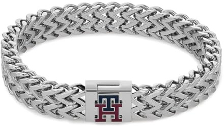 Tommy Hilfiger Herren Armband aus Edelstahl in der Farbe Silber, Länge: 19cm, 2790462