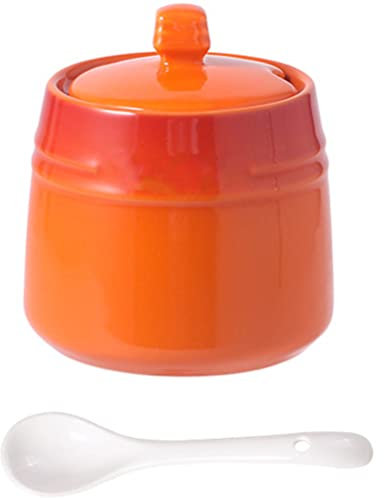 Cabilock 1 Satz Gewürzdose Aus Keramik Gewürzkanister Zuckerdosen Aus Porzellan Gewürzdosen Leer Vorratsdosen Für Lebensmittel Zuckerdose Mit Deckel Gewürzbox Gewürztopf Süßes Bunt Krug