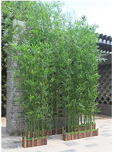 Bambus Kunstpflanze Kunstbaum Künstliche Bambus-Pflanzen für Home Decor Outdoor, Freistehender Bildschirm Raumteiler Simulation Bambus, Partition Privatsphäre Zaun ( Color : 1m tall , Size : 30x18x18.