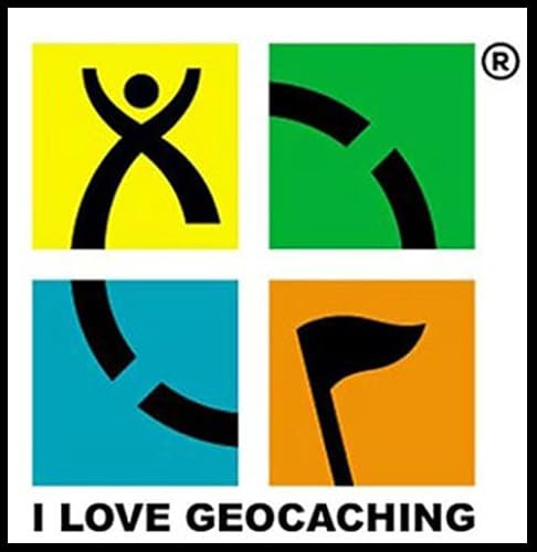 geo-versand I Love Geocaching Patch Aufnäher Geschenk Rucksack Klett Trade Item