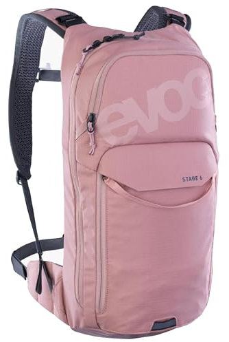 EVOC STAGE 6 + HYDRATION BLADDER 2, Backpack (verstellbare Schultergurte durch BRACE LINK, AIR FLOW CONTACT SYSTEM, inkl. 2l Trinkblase und Werkzeugfach, One Size), Dusty Pink