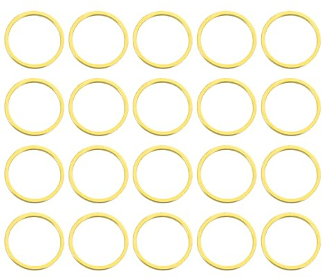 QUARKZMAN Metall O Ringe, 100 Stück 12mm Messing Schnalle Geschweißte O Ringe für Befestigung Schrauben Haken Campinggurte Hundeleinen Taschen Paracord Zubehör - Gold