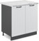 Vicco Spülenunterschrank Fame-Line, Weiß Landhaus/Anthrazit, 80 cm, AP Marmor
