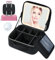 Beauty Case da Viaggio con Specchio a LED, [3 colori e dimmerabile] Organizzatore di Borse per Cosmetici con i divisori regolabili e Spazzole Organizzatore, Portatile grande Borsa Trucchi