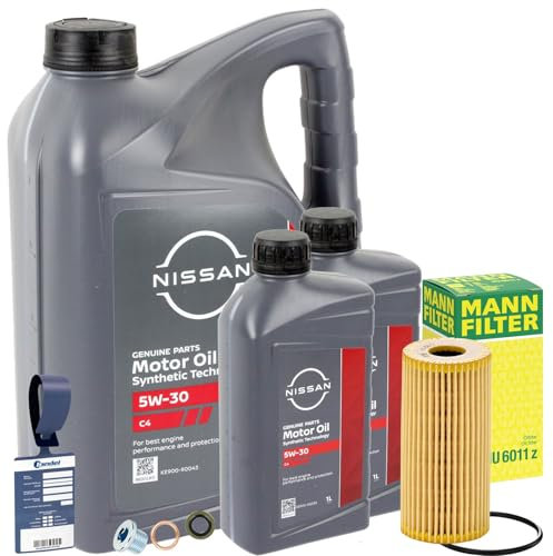 BandelOne enthält Mann Filter Ölfilter 5W30 C4 Motoröl passend für Navara D23 NV300 X82