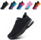 Hitmars Scarpe Running Donna Scarpe da Ginnastica Scarpe Corsa Comode Sportive Sneakers Donna Traspiranti Leggero Scarpe Camminata Fitness Jogging Casual Nero EU42