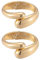 Emibele Gold Manschette Armband Stack, 18K Vergoldet Offener Armreif Armband, Tränenförmige Gestalt Scharnier Handgelenk Chunky Armband Set für Frauen, Nicht Anlaufen Schmuck Geschenk, 2 Pack