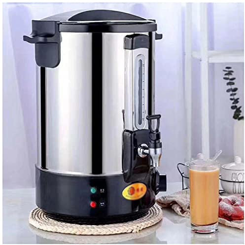 XNZJHPP Hervidor de Agua Caliente de Acero Inoxidable, hervidor de Agua eléctrico Comercial con Grifo, hervidor para Sopa, café, Leche, té, Bebidas (Black 20L)