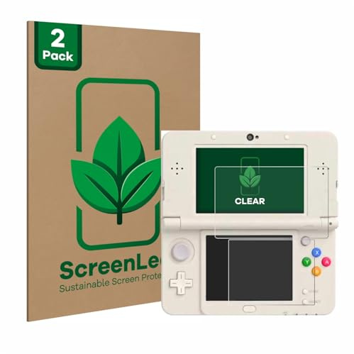 ScreenLeaf Schutzfolie für Nintendo New 3DS | 2 Stück Transparenter Displayschutz Made in Germany Klare Displayschutz-Folie Kratzfest